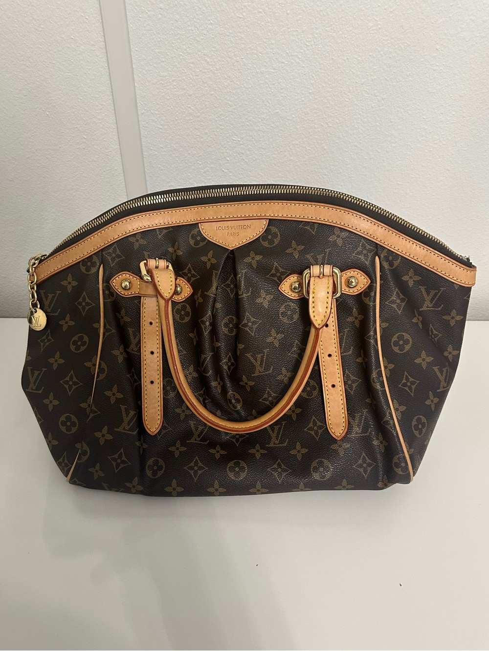 Louis Vuitton Monogram Canvas Satchel with Natural Vachetta Trim